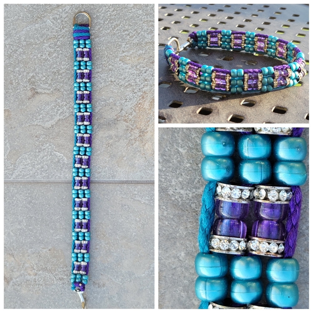 Custom Handmade Beaded Bling Dog Collar
